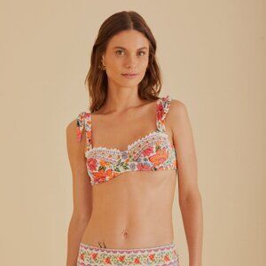 FarmRio bloom garden underwire bikini top (M) New with tags